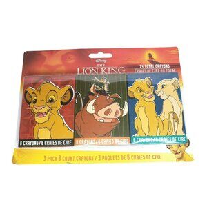 Disney The Lion King Crayons - 3 Boxes of 24 Vibrant Colors for Kids & Collector